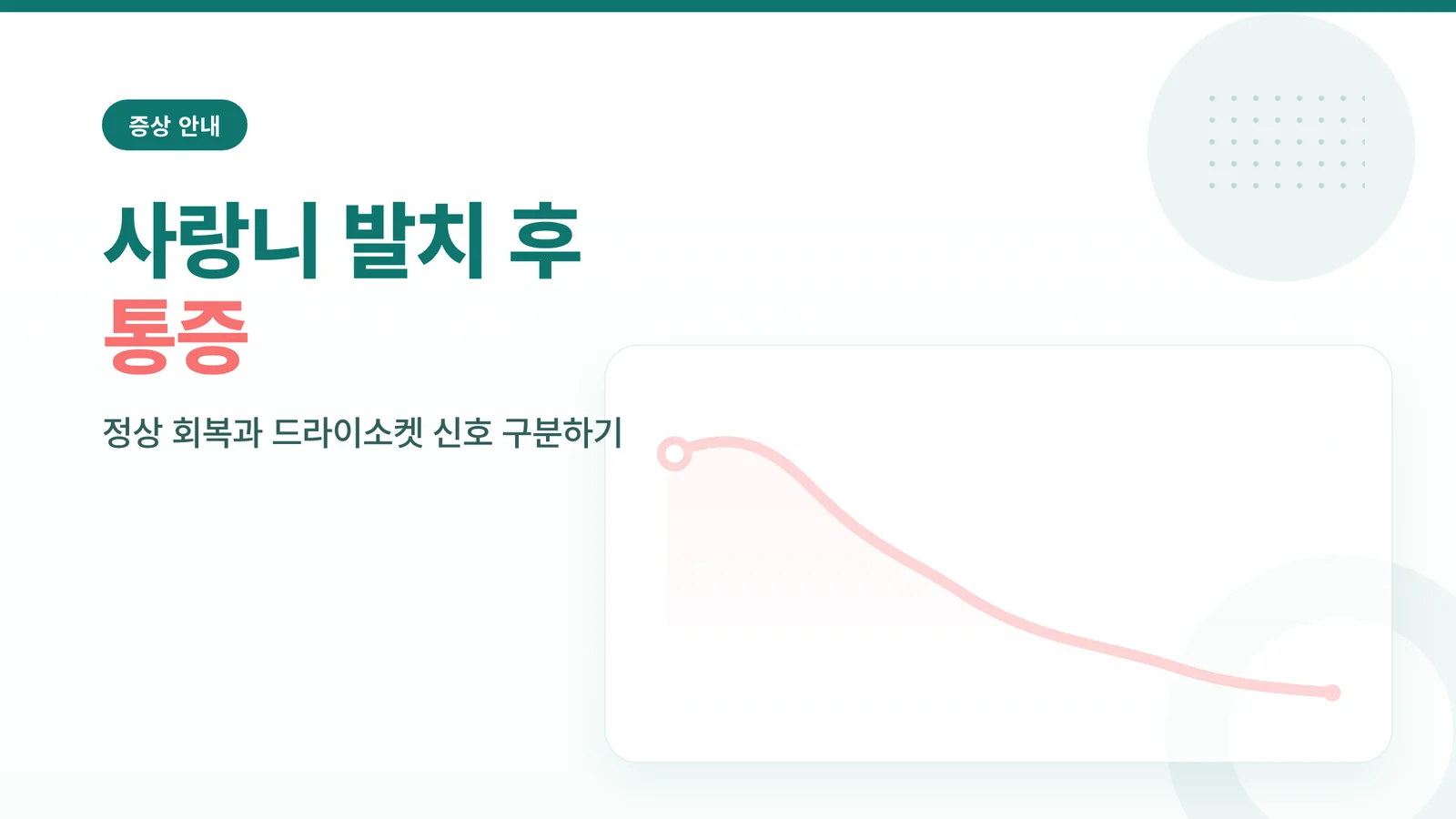 사랑니 발치 후 통증