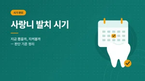 사랑니 발치 시기